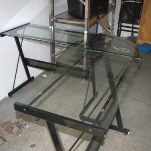 L-Shaped Glass Computer Desk – Modern Corner Workstation